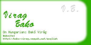 virag bako business card